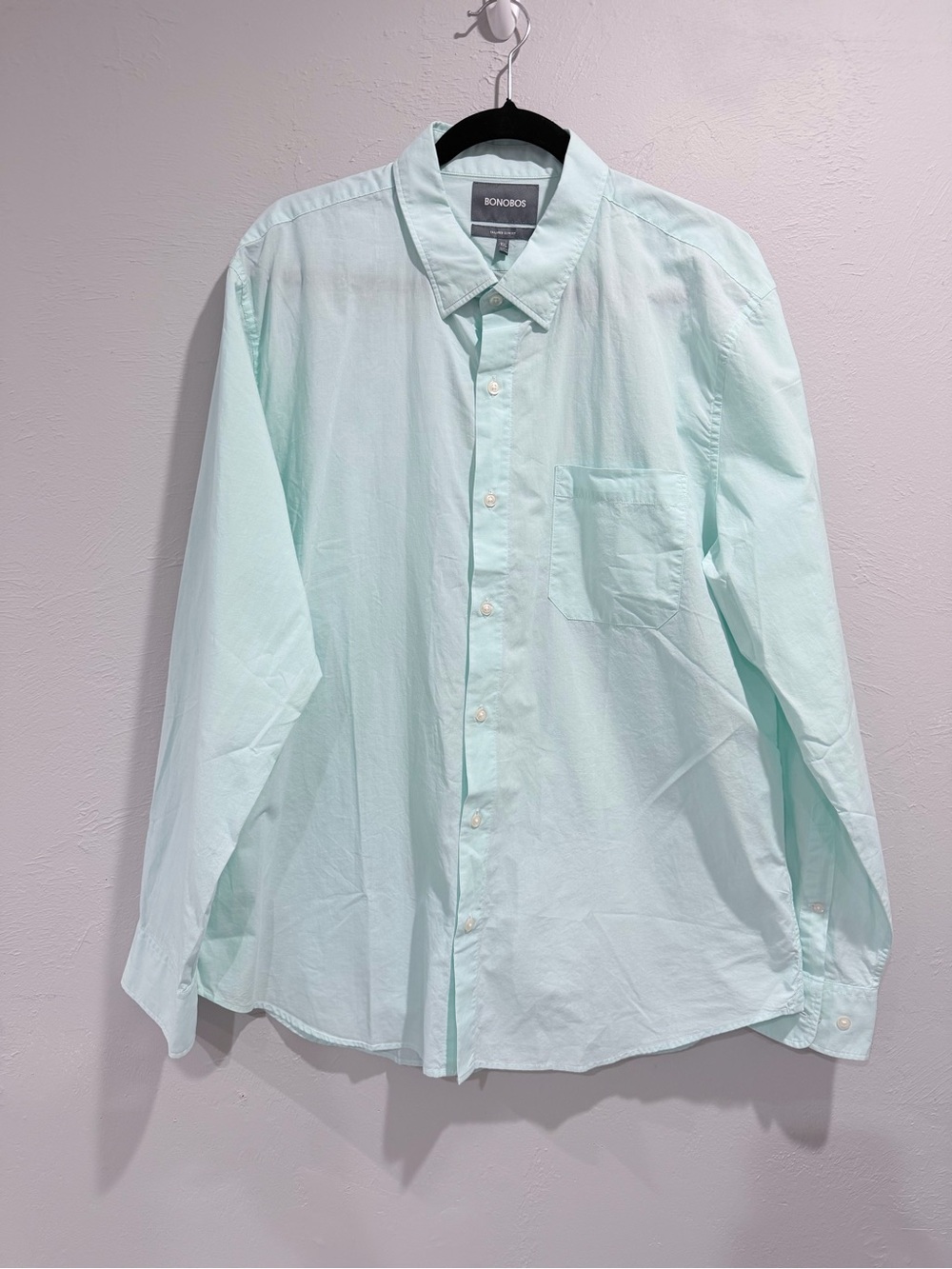 Bonobos Light Mint Green Long-Sleeve Button-Down Shirt